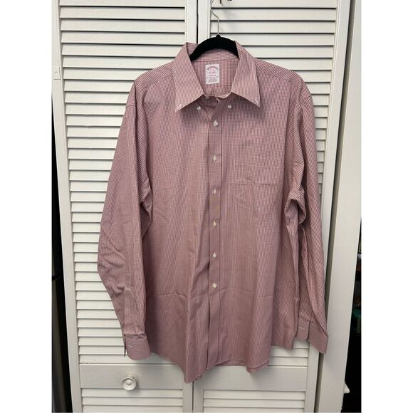 Brooks Brothers Red Check Madison Cotton Button-Down, Sz 17-36 (Sz XL) - Picture 1 of 11